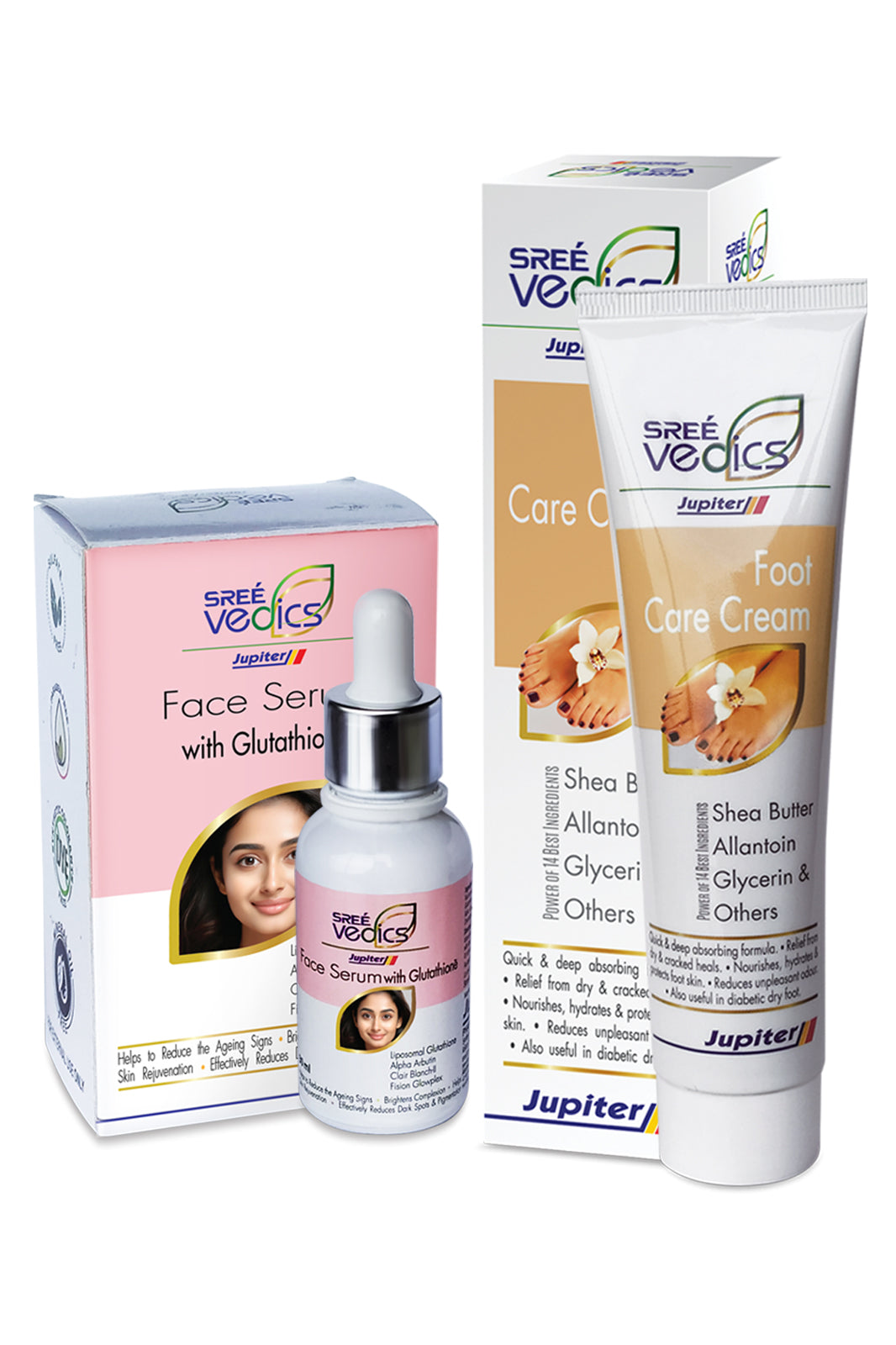 Face Serum & Foot Care Cream Combo